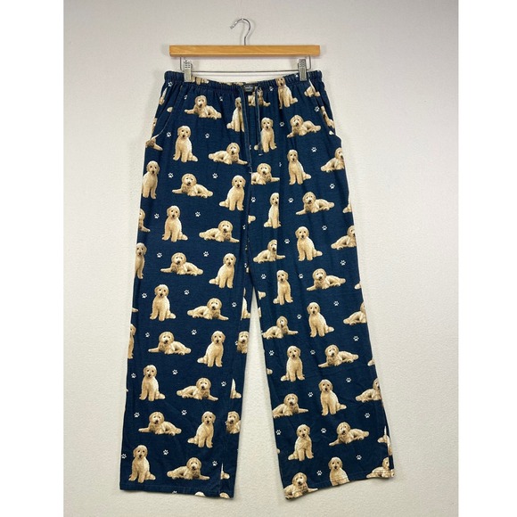 Comfies Other - Dog Lover Comfies Unisex Large Navy Blue Golden Doodle Print Pajama Lounge Pants